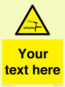 Custom warning water cannon